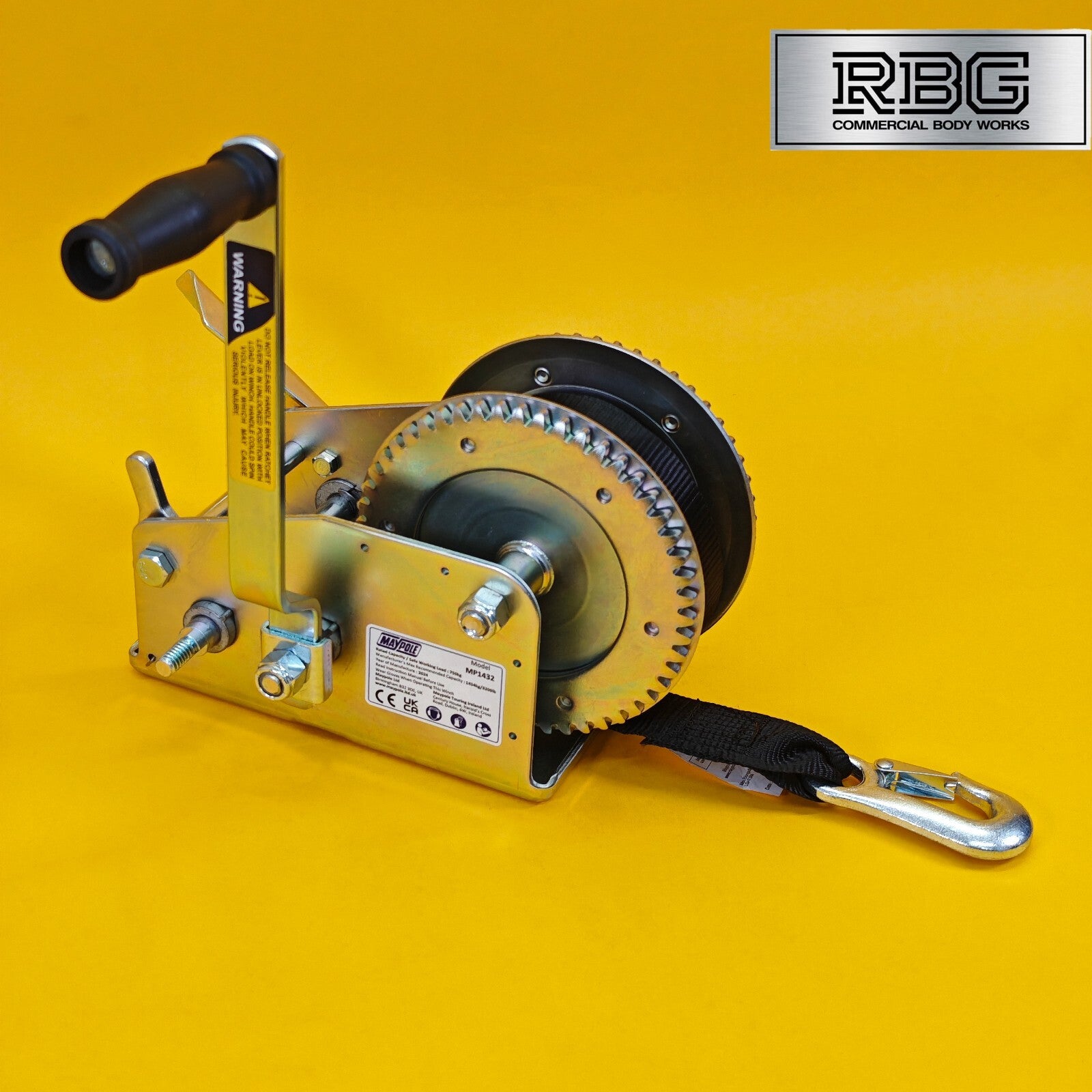 3200Lb Hand Winch + Strap & Hook 1454Kg Professional Dual Speed Heavy Duty 7M UK
