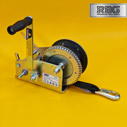 3200Lb Hand Winch + Strap & Hook 1454Kg Professional Dual Speed Heavy Duty 7M UK