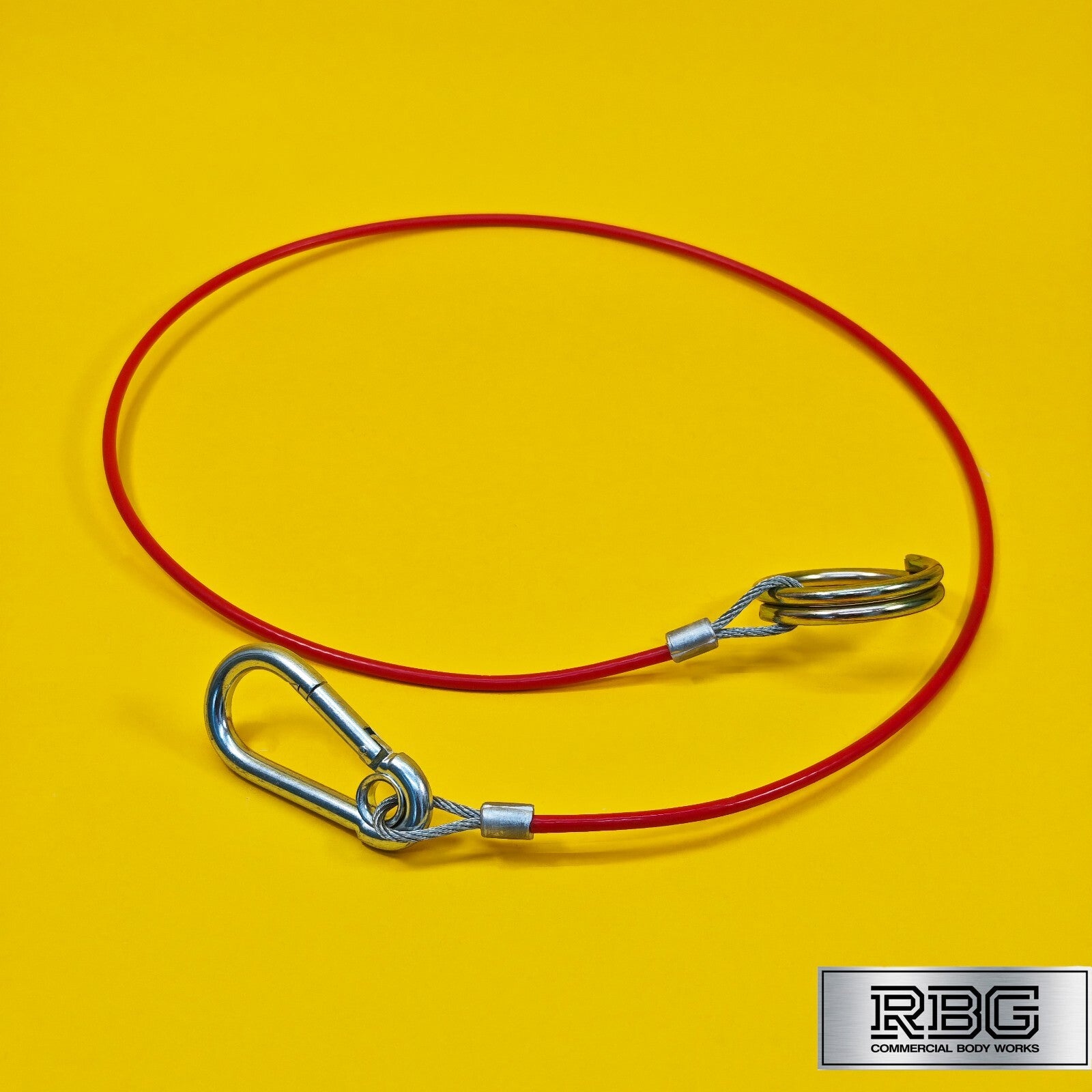 Breakaway Cable Red PVC 1m x 3mm for Trailer Caravan Safety Brake Cable UK