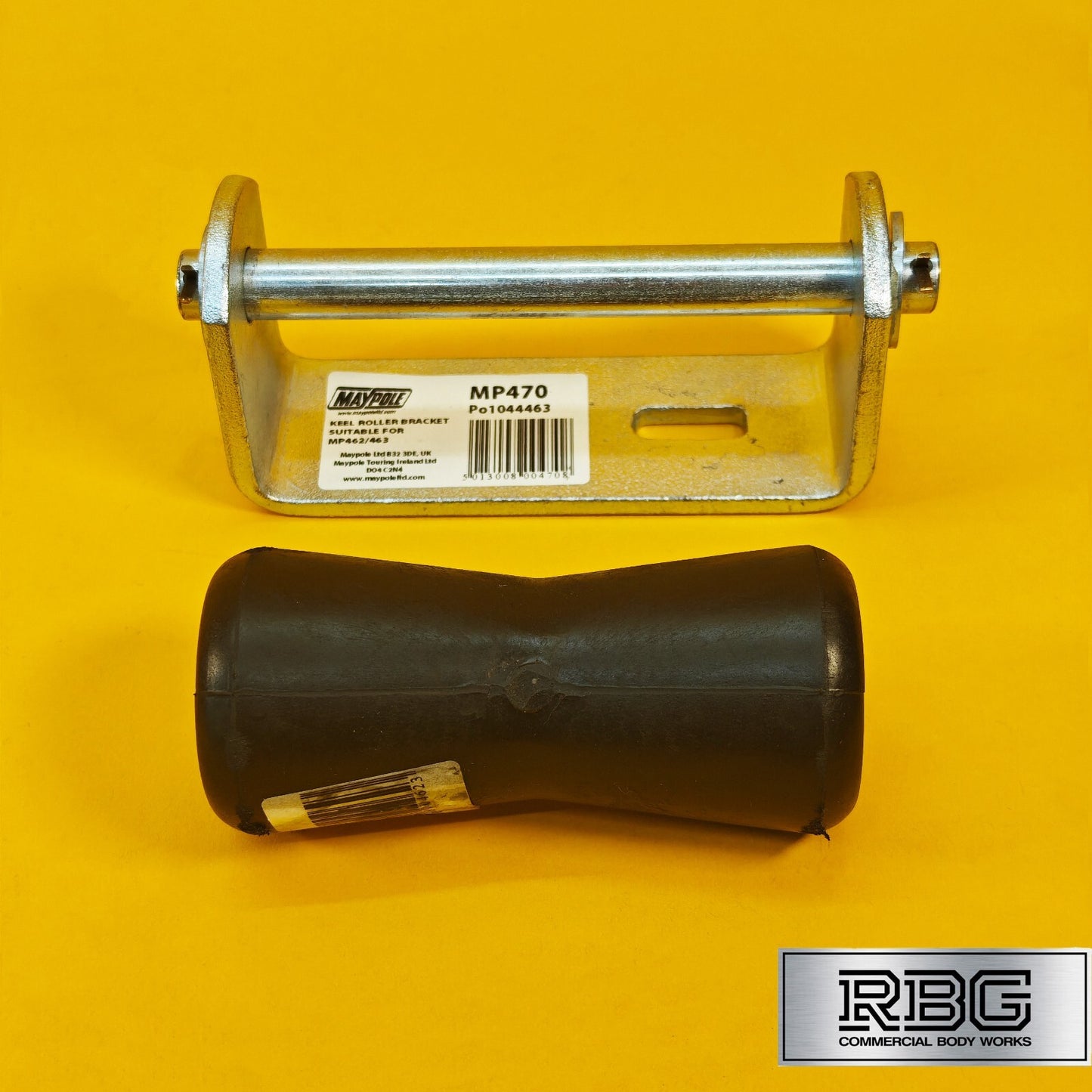 Keel Roller + Bracket 16mm Bore for Boat Trailers Non-Marking Polyurethane UK
