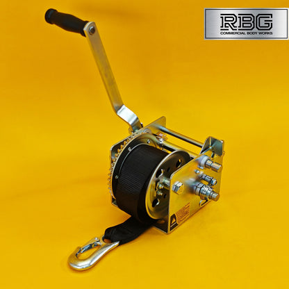 2000Lb Hand Winch + Strap & Hook 900Kg Professional Dual Speed Heavy Duty 7M UK