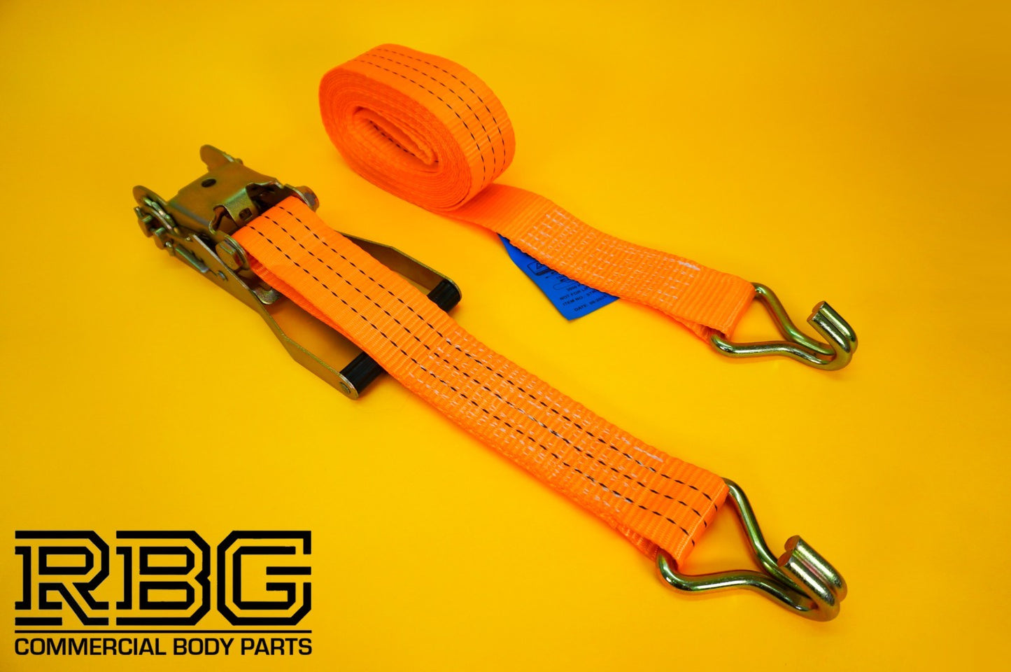 Ratchet Tie Down Strap 3Ton 50mm High-Visibility Orange 6m Lashing Cargo Safety
