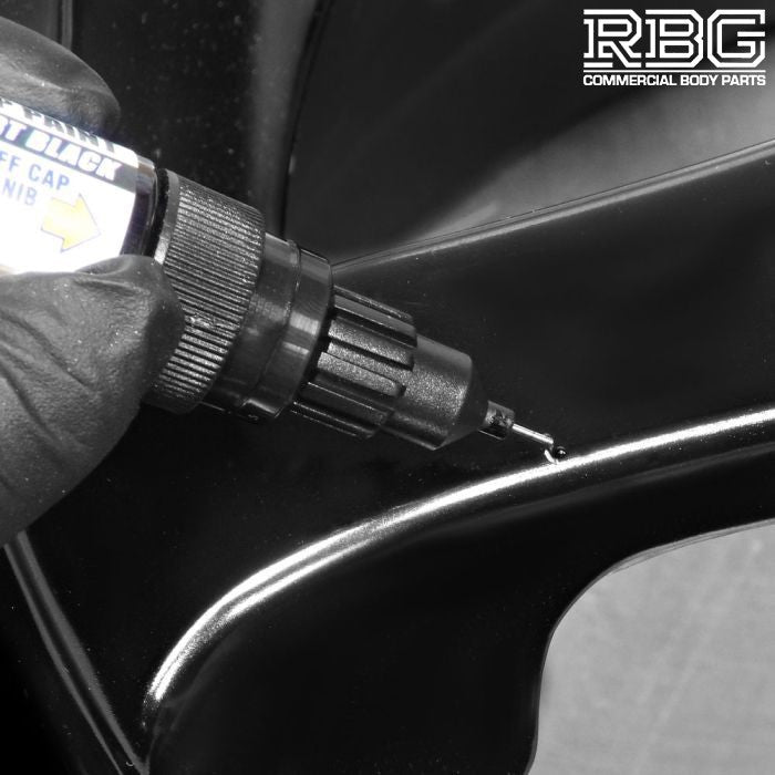 Alloy Wheel Paint Touch-Up PEN & STICK BLACK Chip Kurb Damaged Repair Pen Car