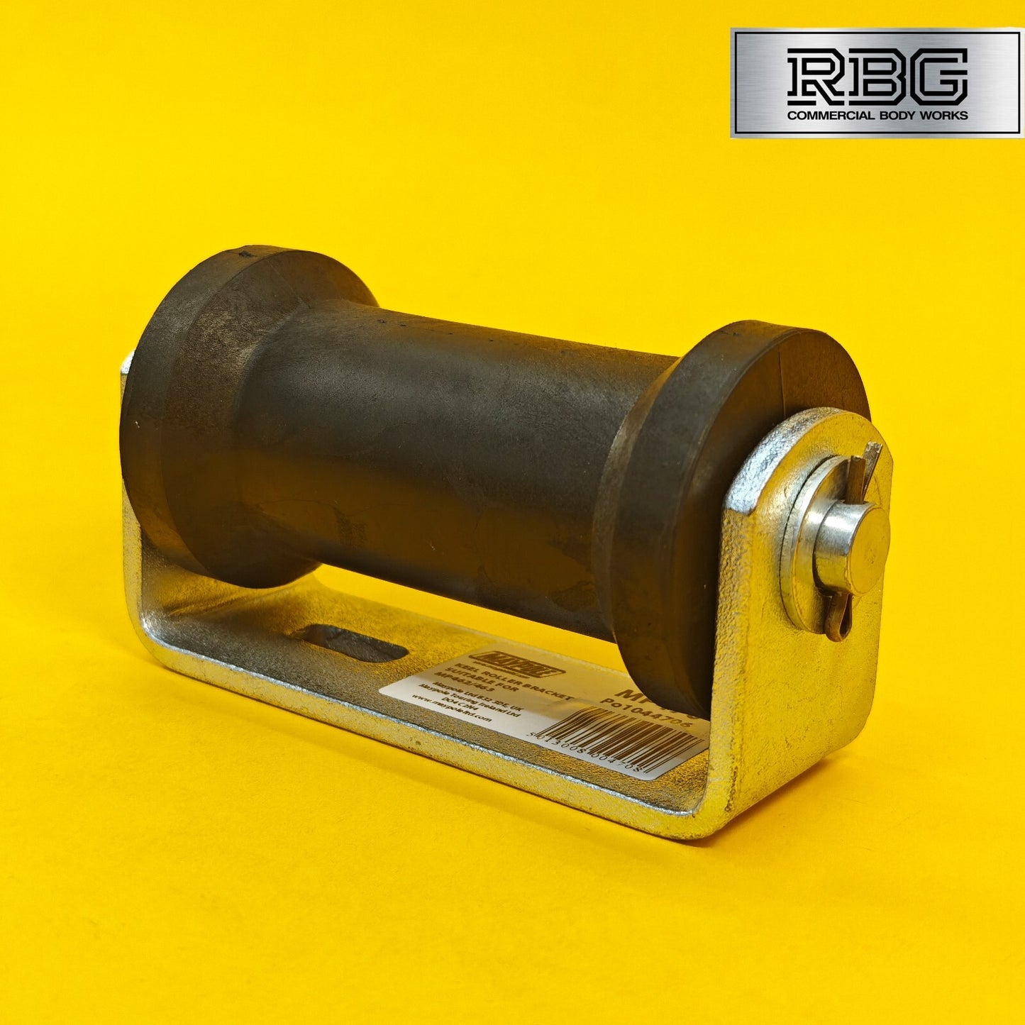Keel Roller + Bracket 16mm Bore for Boat Trailers Flat Non-Marking Polyurethane