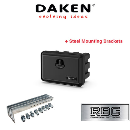 DAKEN Toolbox JUST 500 x 350 x 300 with BRACKETS Truck Storage Box Tool Box