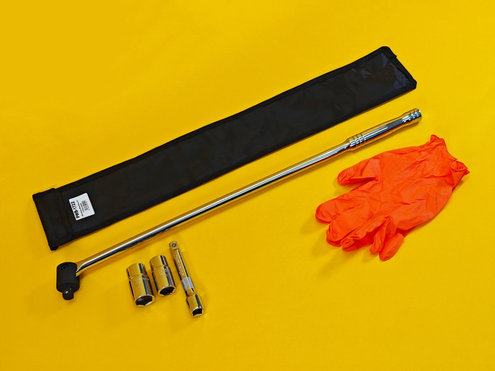 Vehicle Wheel Brace Kit 17/19mm, 21/22mm Pro Dual Size Sockets Protective Gloves