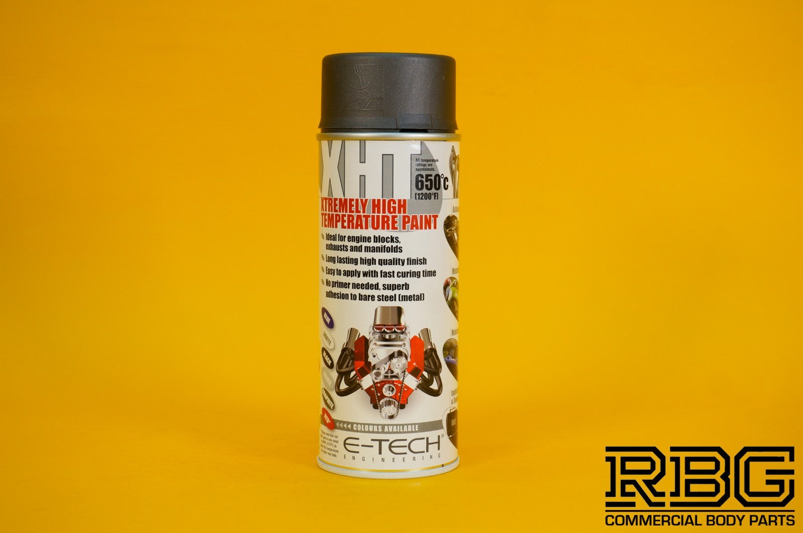Extremely High Temperature Paint GRAPHITE 400ml E-TECH XHT Car Engine Exhaust