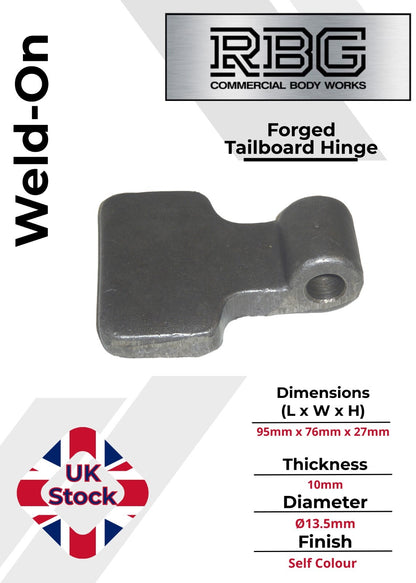 Flat Hinge Weld on Spade Forged Trailer Drop Truck Pickup Gudgeon Tailgate