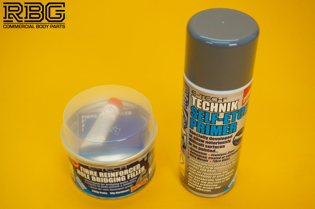 Fibre Reinforced Hole Bridging Filler + Technik Self Etch Primer Spray E-TECH