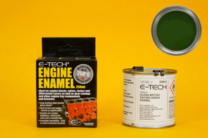 Engine Enamel Paint BRITISH RACING GREEN Gloss E-TECH 250ml Heat Resistant Car