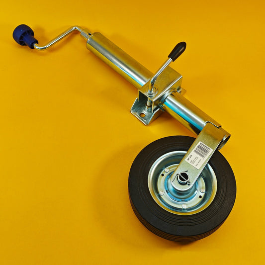 48mm Jockey Wheel + Clamp For Trailer / Caravan 100Kg Telescoping 570mm-810mm UK