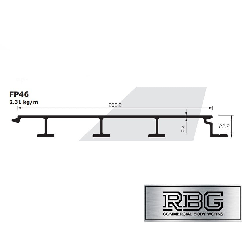 Aluminium Floor Plank 2100mm Deck for Trailer Truck Horsebox Planking Board F46