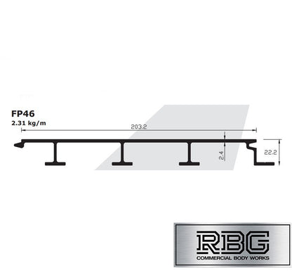 Aluminium Floor Plank 2100mm Deck for Trailer Truck Horsebox Planking Board F46