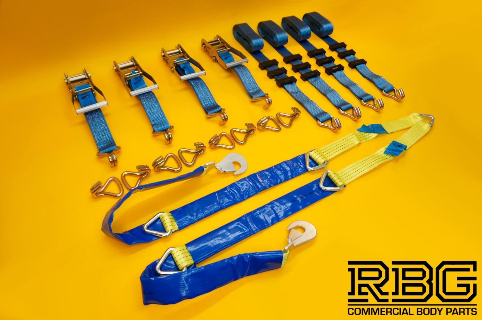 Recovery Strap SET 5Ton Over Wheel 4m x 50mm + Winching Assistance Strap 1.5m