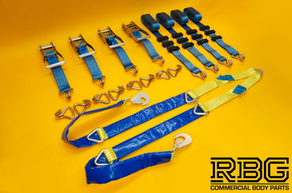 Recovery Strap SET 5Ton Over Wheel 4m x 50mm + Winching Assistance Strap 1.5m