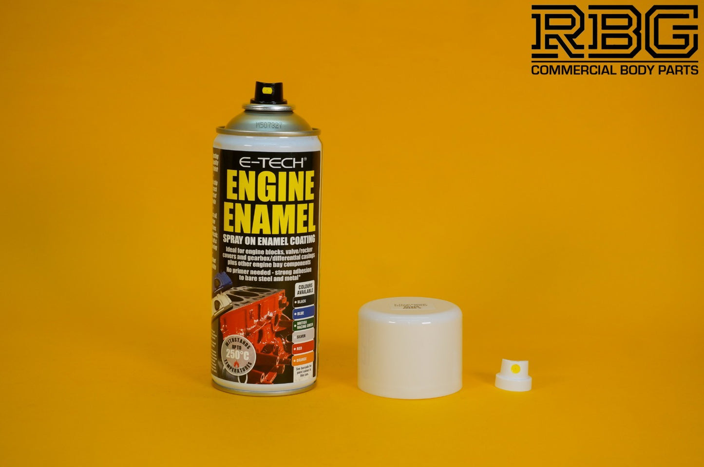 SILVER Engine Enamel Spray Coating 400ml E-TECH Heat Resistant Paint Car Vehicle