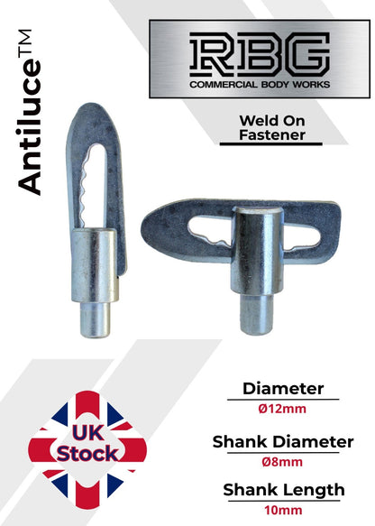 Antiluce™ Fasteners, Z/P Drop Lock Horsebox, Trailer, Pickup Tailgate Anti-Luce
