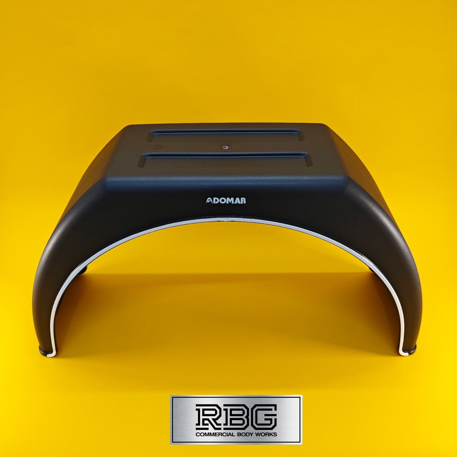 Single Wheel Mudguard Flat Top Plastic 880 x 260mm Black Mud Flap Domar Truck UK