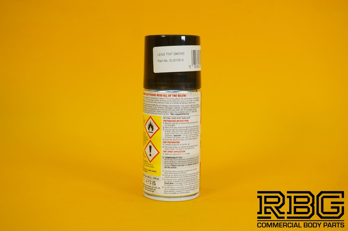 Lens Tint Spray SMOKE BLACK Light E-TECH 150ML Aerosol Glass Plastic Headlamp