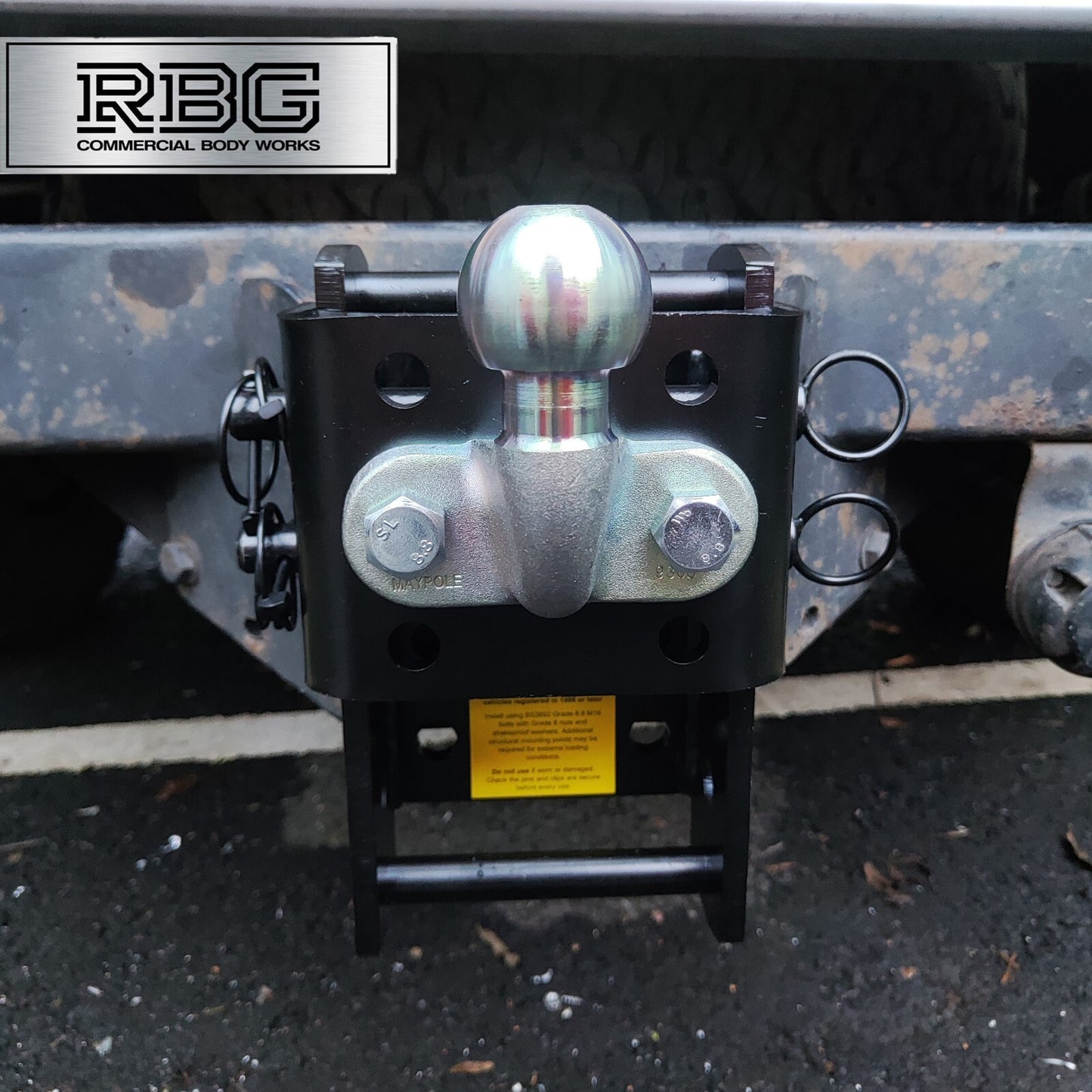 Adjustable Tow Hitch Drop Plate set & 50mm Tow Ball Maypole Trucks Tractors 4x4