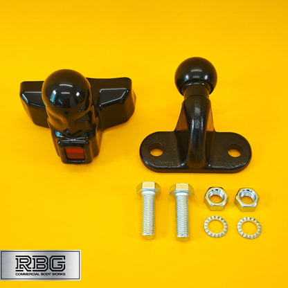 Tow Ball + Cover PVC With Reflector 50mm Tow Hitch Black Heavy Duty Caravan UK
