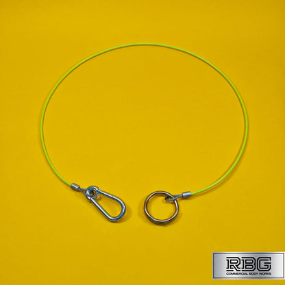 Breakaway Cable PVC Fluorescent Yellow 1mx3mm Trailer Caravan Safety Brake Cable
