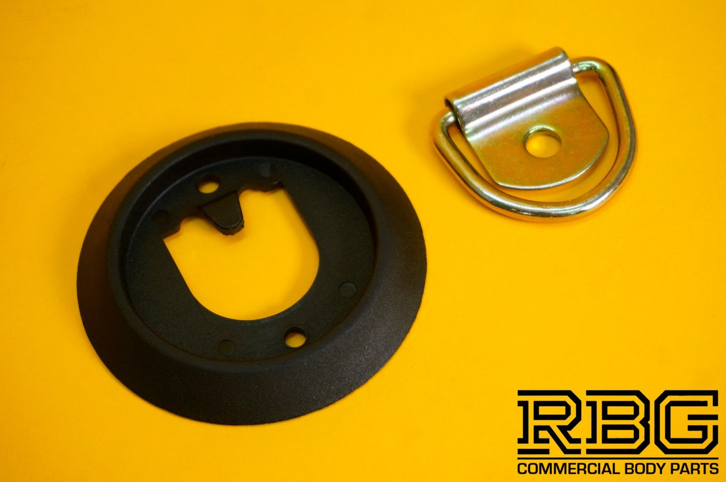 Tie Down Lashing Ring & Base Dish Zinc Plated Steel for Truck Trailer Horsebox
