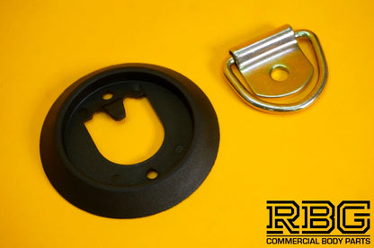 Tie Down Lashing Ring & Base Dish Zinc Plated Steel for Truck Trailer Horsebox