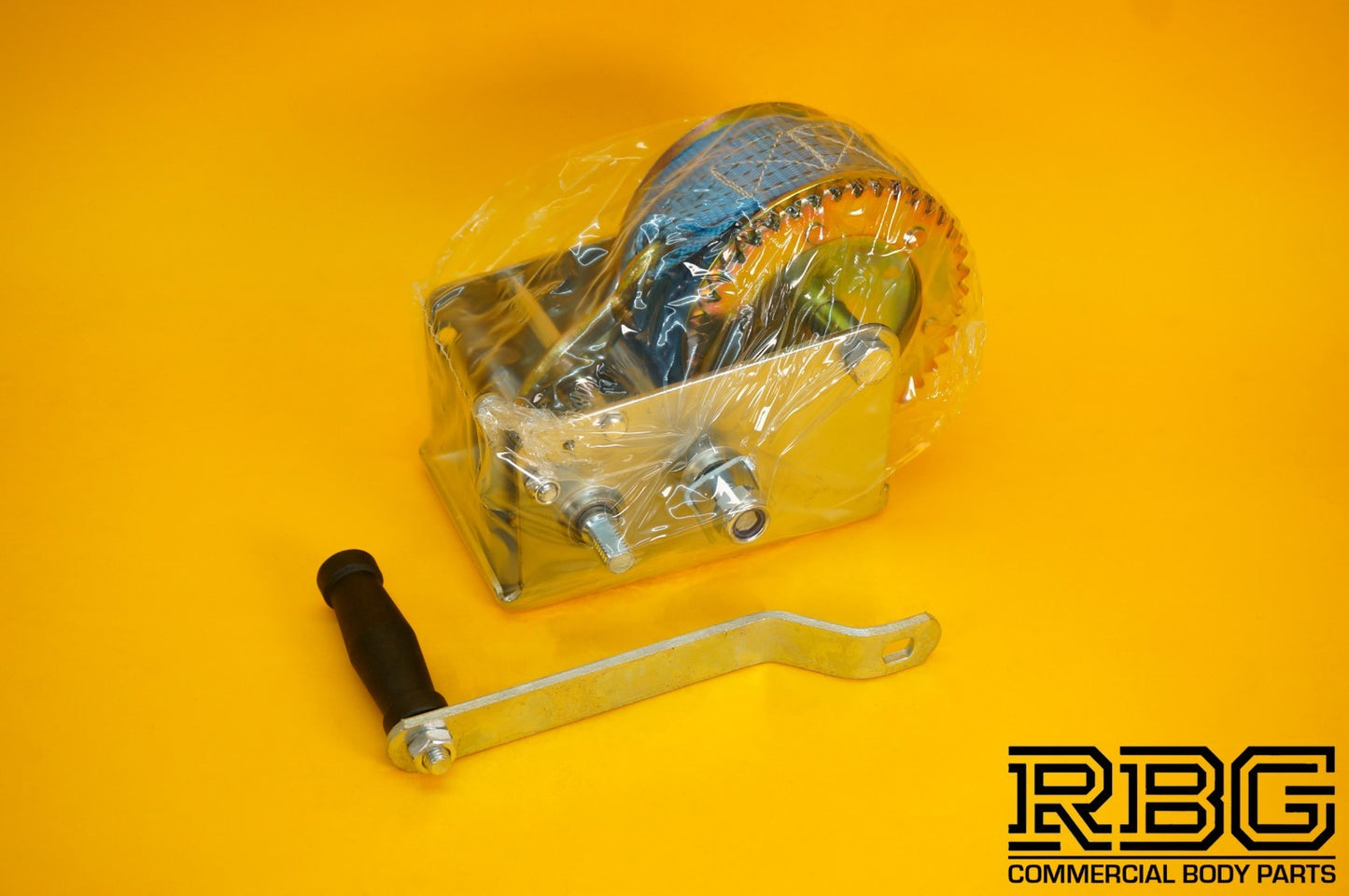 Manual Hand Winch 2000lb + Strap 10m & Hook Trailer Caravan Boat Winch Marine