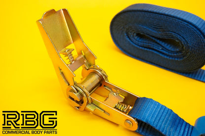 Ratchet Strap Tie Down 1500kg High-Vis Blue 5m 25mm Lashing Cargo Recovery
