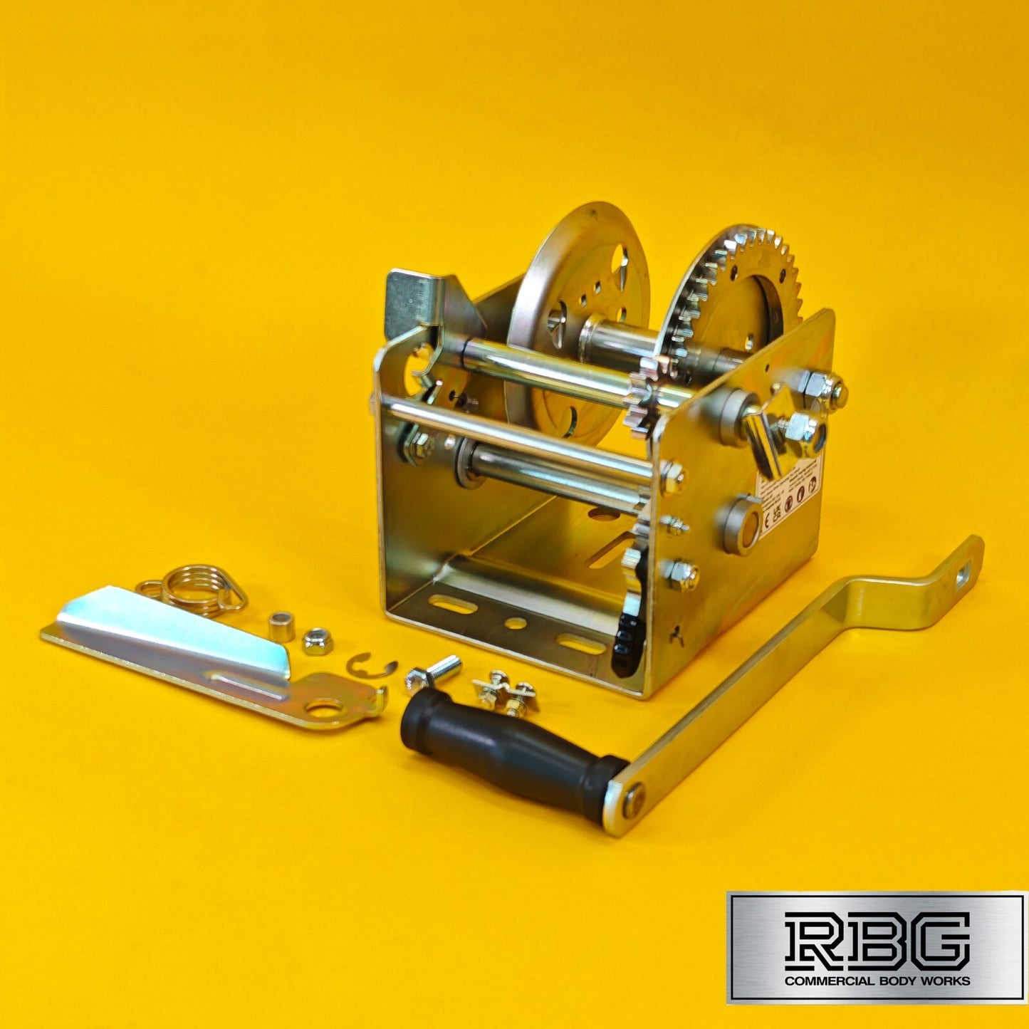 2000Lb Professional Hand Winch 900Kg With Hand Brake Dual Speed Heavy Duty UK