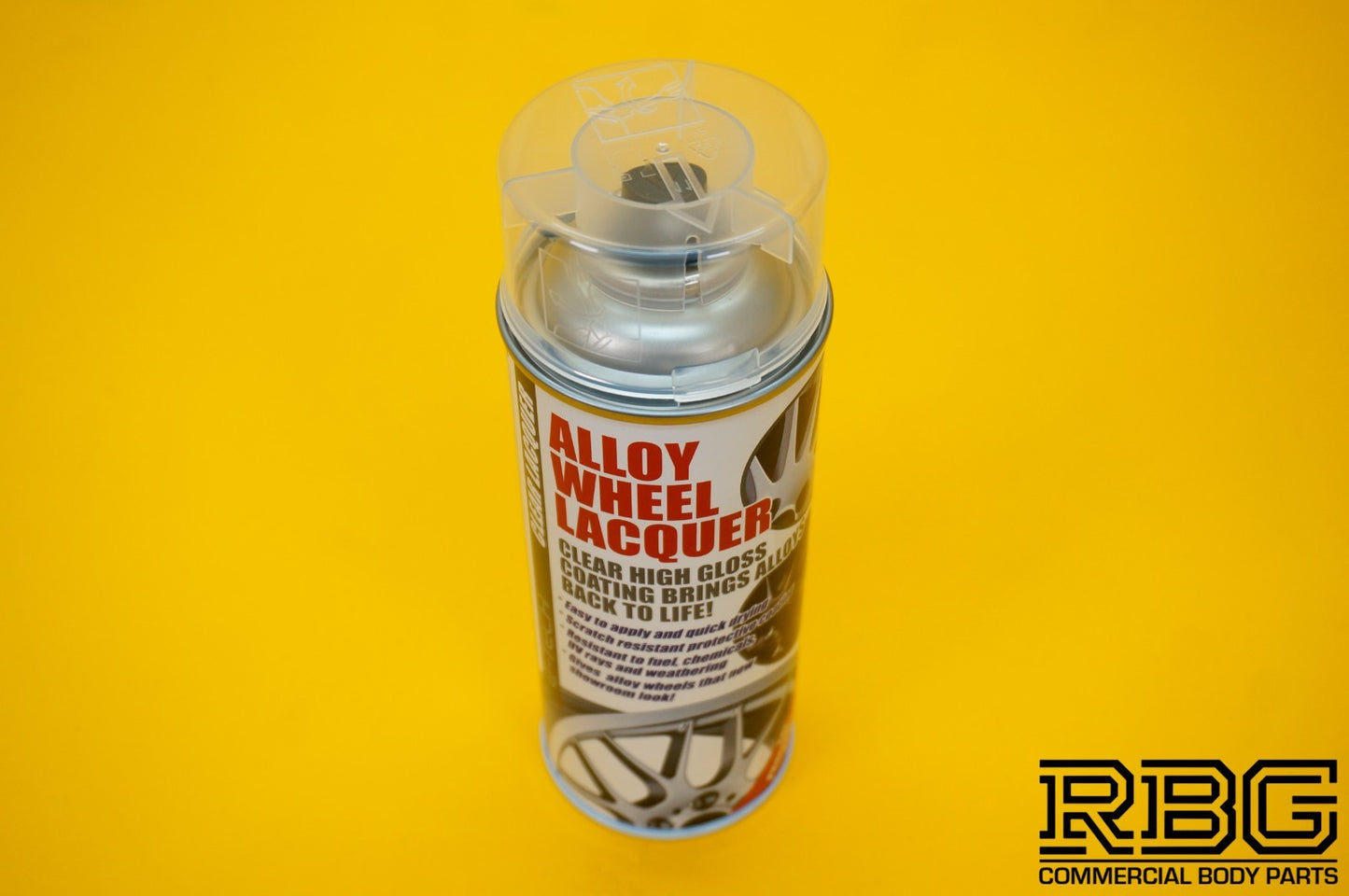 Clear Alloy Wheel Lacquer Spray 400ml Chip Resistant Wheel Refurbishing E-TECH