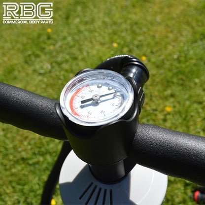 Air Hand Pump with Pressure Gauge for Inflatable Tents Awnings 2.2L Large Barrel