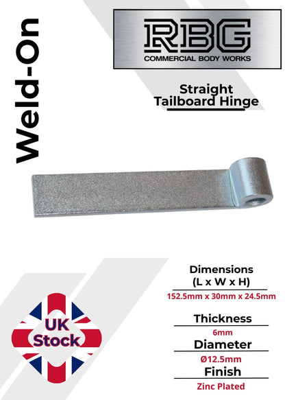 Trailer Straight Hinge Weld on Zinc Plated Tailgate Truck Tipper Drop Heavy Duty