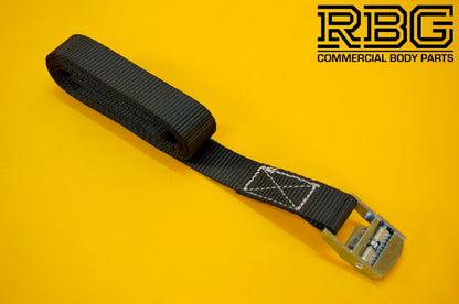 Cam Buckle Lashing Strap 250kg Tie Down 2.5m Black Trailer Box Safety Roof Rack