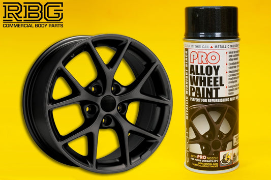 PRO Alloy Wheel Paint METALLIC MIGNIGHT BLACK Refurbish & Refresh Spray E-TECH