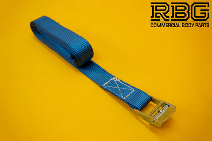 Cam Buckle Lashing Strap 250kg Blue Tie Down 2.5m Trailer Cargo Safety Roof Rack