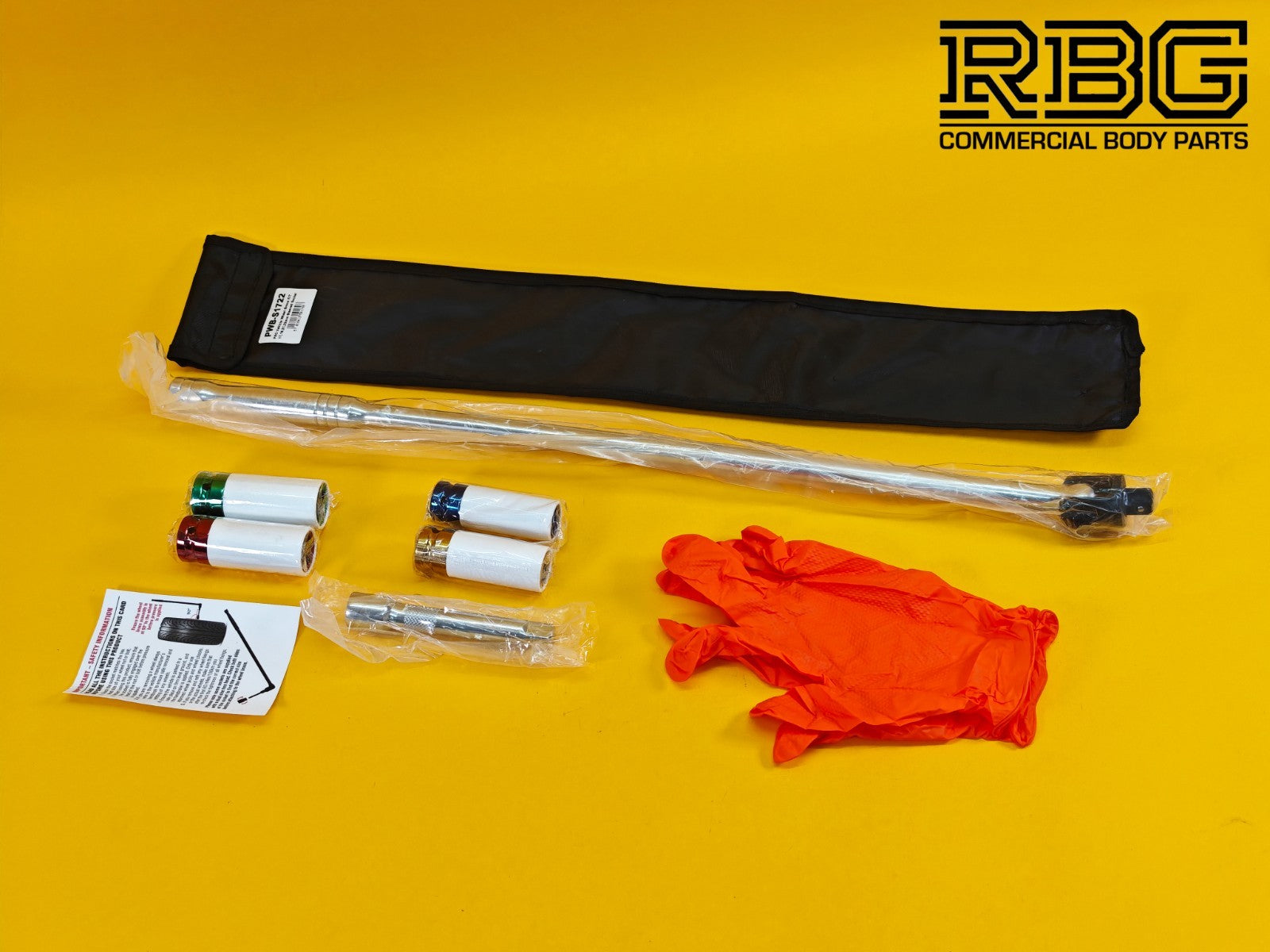 Vehicle Wheel Brace Kit 17,19,21,22mm Pro Sleeved Socket Protective Gloves UK