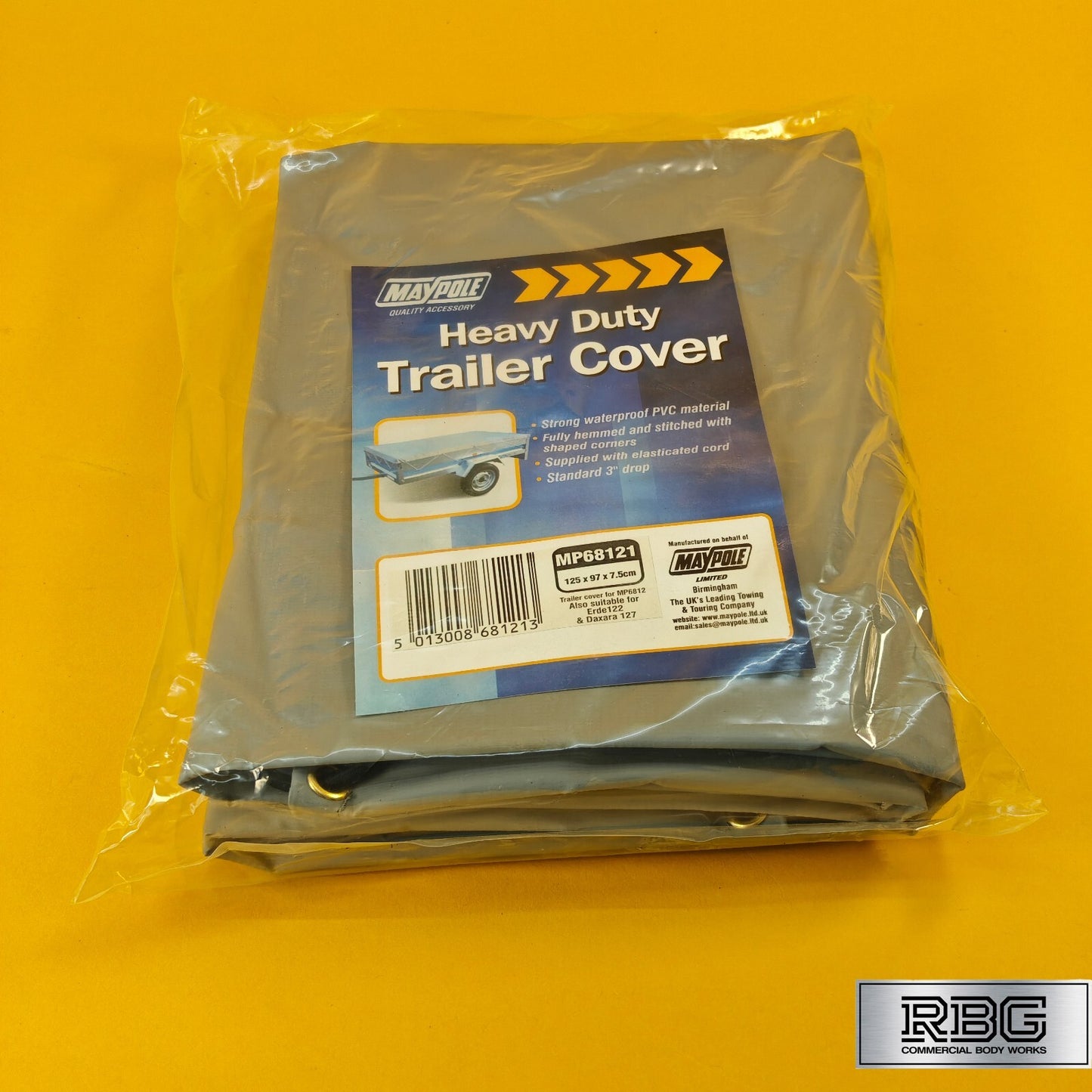 Trailer Flat Cover Fits Erde 122 Maypole MP6812 MP712 & Daxara 127 Trailers UK