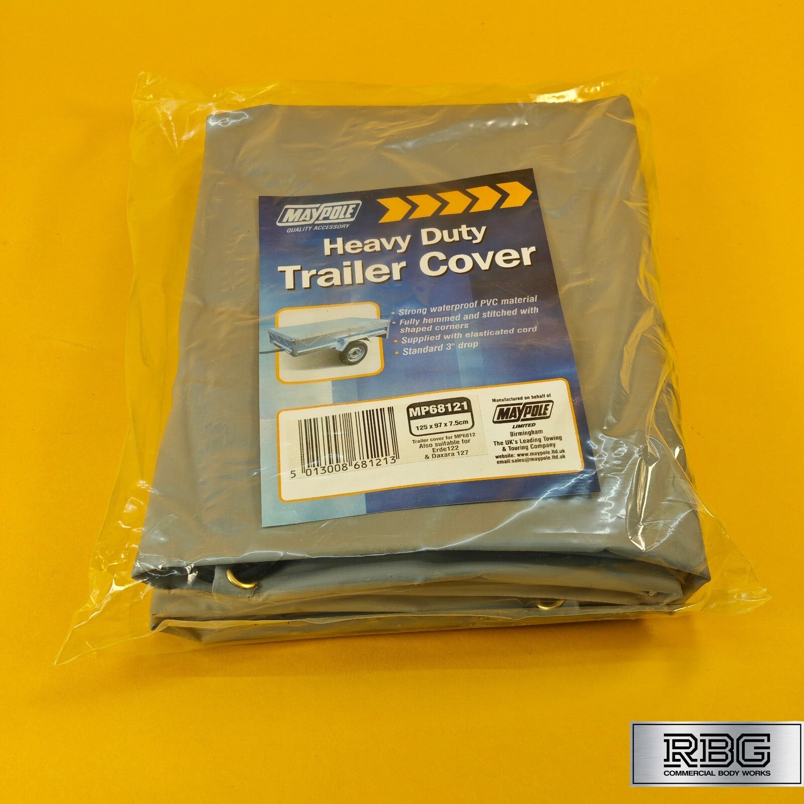 Trailer Flat Cover Fits Erde 122 Maypole MP6812 MP712 & Daxara 127 Trailers UK