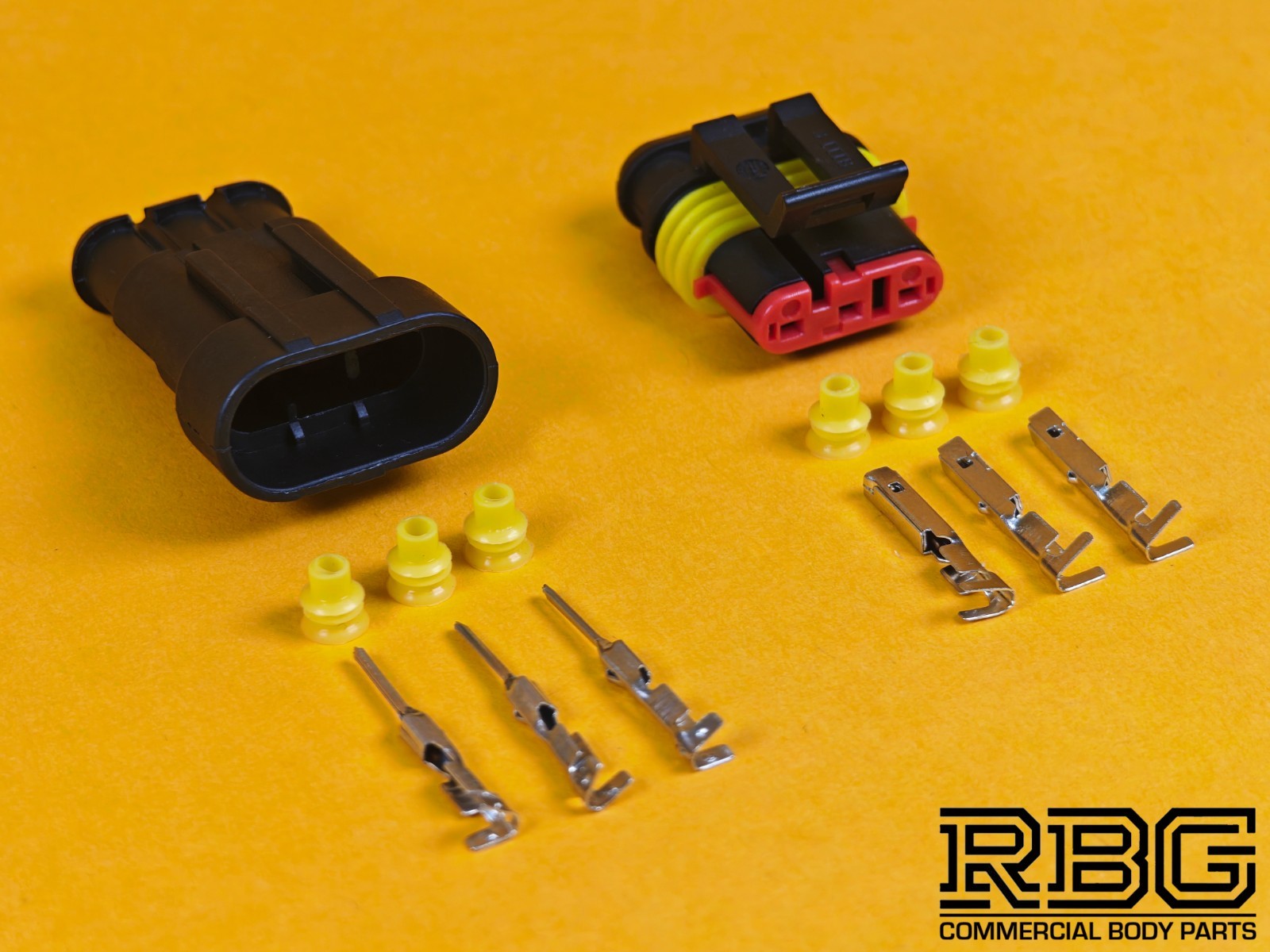 SuperSeal Connector Pair Assembly AMP 3 Way Female/Male Wiring Waterproof IP67