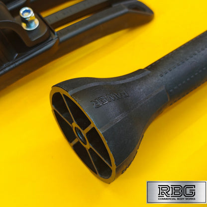 Twin Wheel Round Mudguard + Brackets & Wing Stays 860X450mm Plastic Domar Trucks