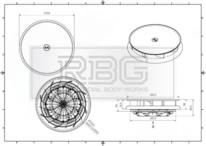 Centaflow™ Wind Driven Vent White Horsebox  Low Profile Rotary Van Roof Air Vent