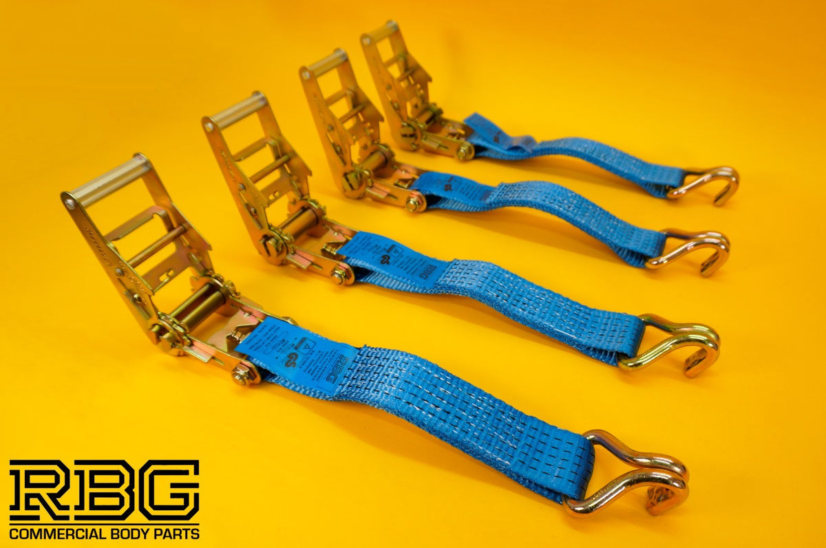 4x Ratchet Strap 5t Over Wheel + Axle Recovery Strap + Winching Assistance Strap
