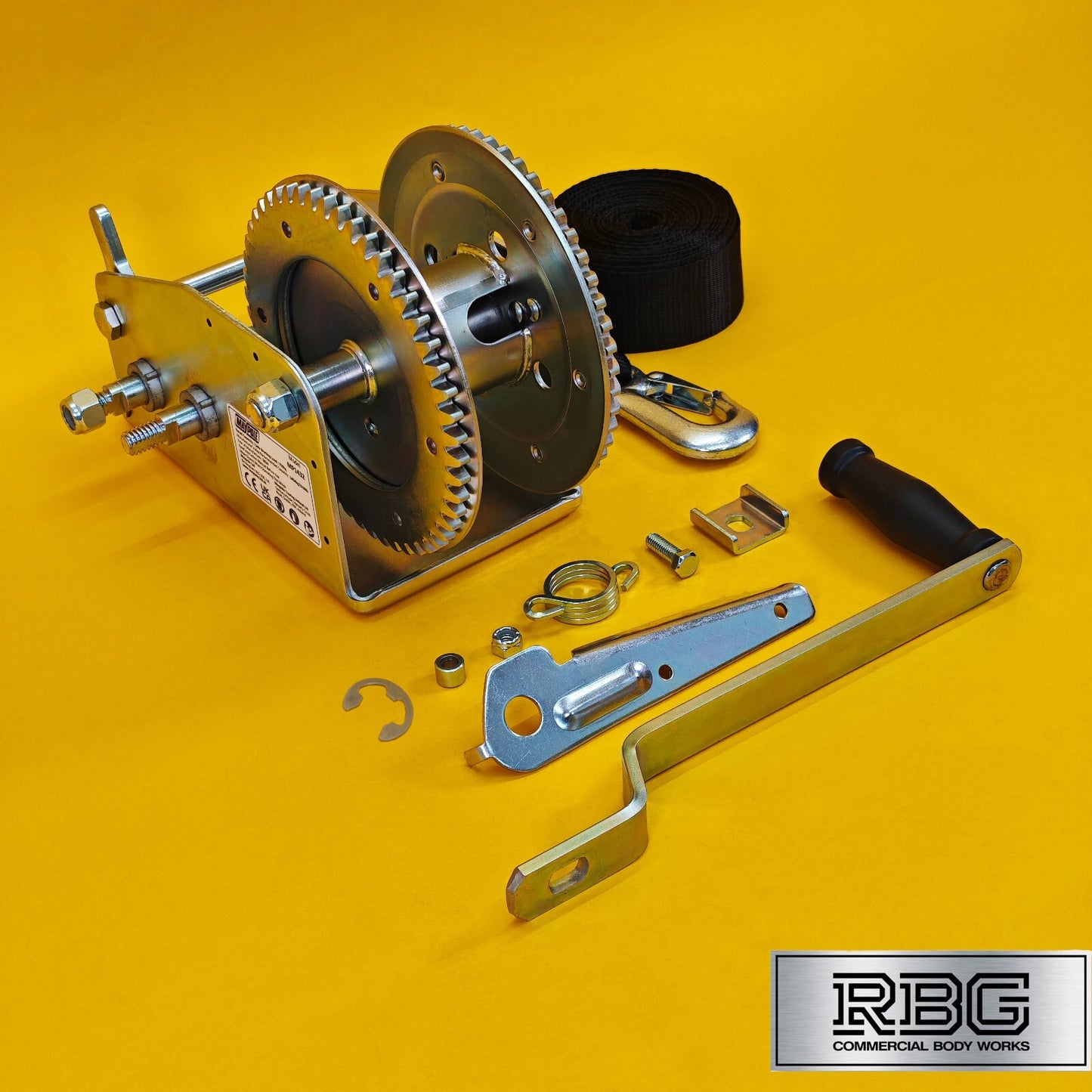 3200Lb Hand Winch + Strap & Hook 1454Kg Professional Dual Speed Heavy Duty 7M UK