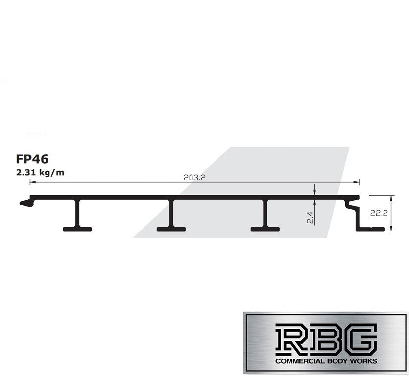 Aluminium Floor Plank 1850mm Deck for Trailer Truck Horsebox Planking Board FP46