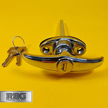 Chrome Locking T Handle T Shape Handle Trailer Doors Horsebox Caravan Camper