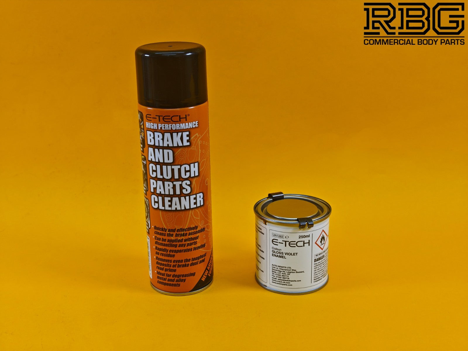 Brake Caliper Paint Kit VIOLET Paint + Cleaner + Brush E-TECH For Car Vehicle UK