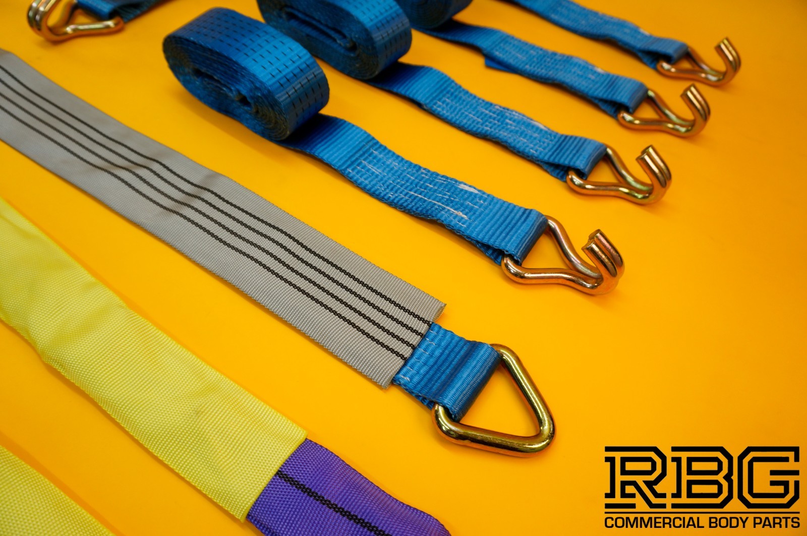 Ratchet Strap Tie Down 5Ton 4x + Axle Recovery Strap 1m x 50mm Lashing Cargo 4m