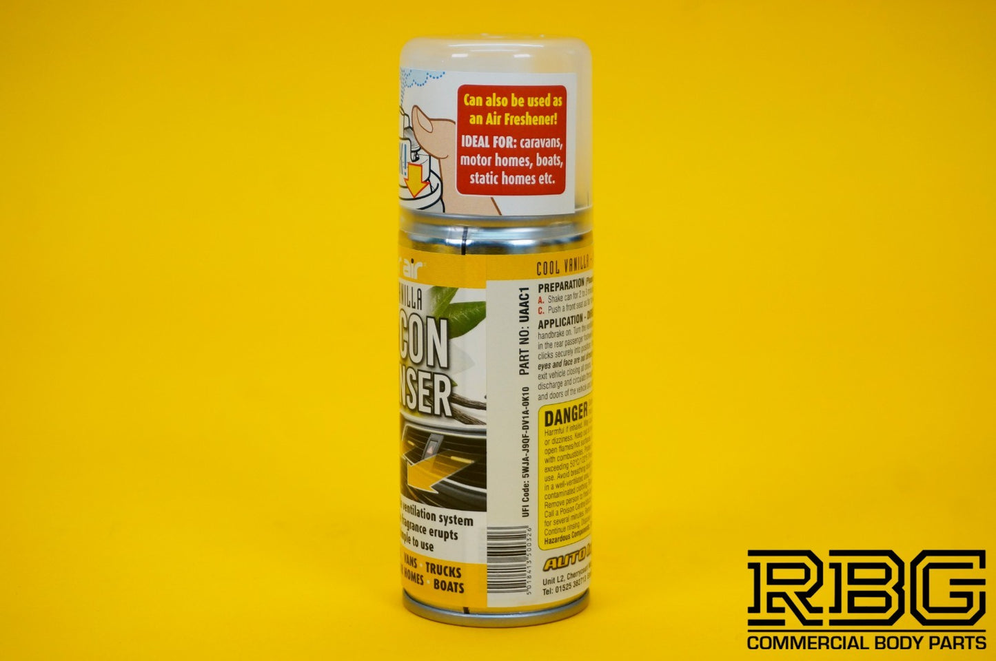 Air-Con Cleanser Cool Vanilla Uber Air Conditioning Freshener Ventilation Car